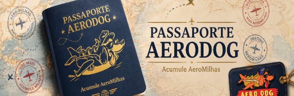 Passaporte Aerodog - Banner do programa de fidelidade